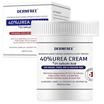 Urea Cream 40 Percent for Feet Maximum Strength – Foot Callus Remover Cream Plus 2% Salicylic Acid for Dry, Cracked Heels and Feet Repair, 3.4 oz