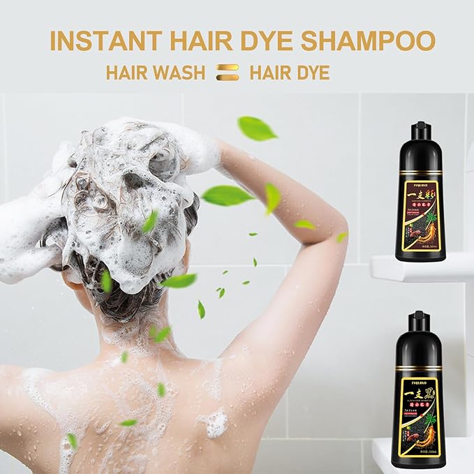 Instant Brown Hair Color Shampoo & Dye - 3 in 1 Blonde & Brown Hair Color Shampoo
