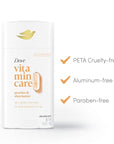 Dove VitaminCare+ Aluminum Free Deodorant Stick for 72H Odor Protection Peaches & Shea Butter Breathable Deodorant for Women 2.6 oz