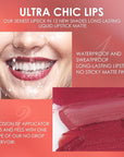 LANGMANNI 4pcs Matte Lipstick with Lipliners Durable Makeup Set,Long-Lasting Non-Stick Cup Not Fade Waterproof Pigmented Velvet Lipgloss Kit Beauty Cosmetics Makeup Gift for Girls(#3+4+6+12)