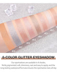Monochrome Pressed Eyeshadow, Waterproof Neutral Powde Mini Shimmer Rose Gold Brown Eyeshadow, sombras para ojos, Talc, Paraben & Cruelty Free (H06#Shimmer Rose Gold Brown)