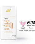 Dove VitaminCare+ Aluminum Free Deodorant Stick for 72H Odor Protection Peaches & Shea Butter Breathable Deodorant for Women 2.6 oz