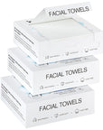 Disposable Face Towels Travel, 12"×12" Extra Large Face Towelettes, Ultra Soft Facial Towels for Sensitive Skin, Makeup Remover Dry Wipes, 60 Count (3 Packs of 20)