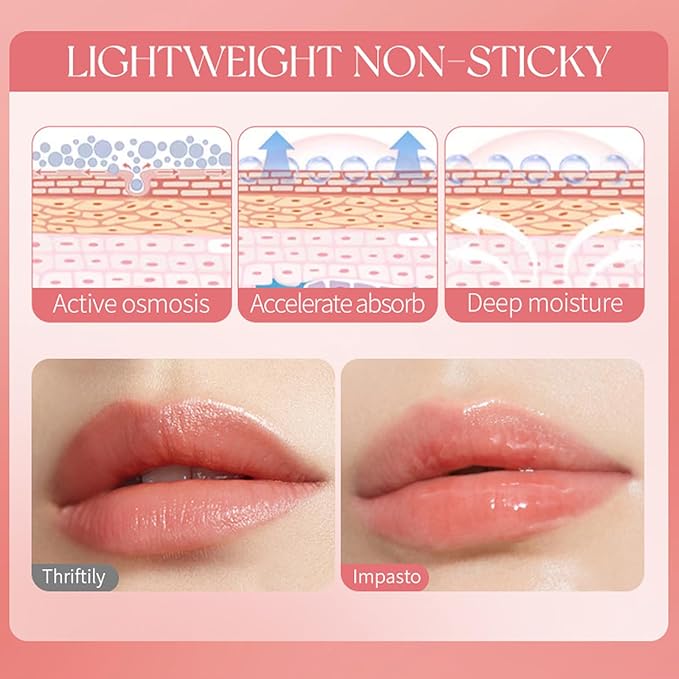 3 Colors Lip Gloss Set, Fruit Flavored Lip Plumper Long Lasting Glow Balm Care, Hydrating Lipgloss for Teens and Kids, High-Shine Clear Lip Gloss for Women & Girl