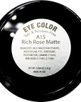 Rich Dusty Rose Pink Matte Red Mauve Pressed Powder Single Vegan Eyeshadow; Talc, Paraben & Cruelty Free