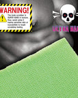 Extra Rough, Exfoliating Washcloth [Made in Japan] Exfoliating Towel Special Texture Makes Fluffy Foam Lather, Back Scrubber, Dead Skin Cell Remover [Loofah for Women and Men] (Green)