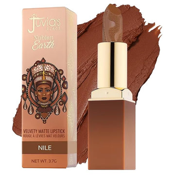 Juvia's Place Nubian Earth Matte Lipstick Nile - Hydrating & Long-lasting, Richly Pigmented Lip Makeup, Creamy Lipstick with Matte Finish, Beauty & Lip Care Product