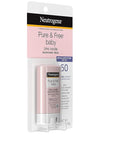 Neutrogena Pure & Free Baby Mineral Sunscreen Stick with Broad Spectrum SPF 50 & Zinc Oxide, Water-Resistant, Hypoallergenic, Paraben-, Dye- & PABA-Free Baby Face & Body Sunscreen, 0.47 oz