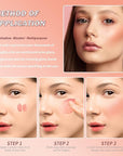 AKARY Soft Liquid Blush Makeup Lightweight, Velvet Beauty 01 Peach
