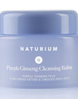 Naturium Purple Ginseng Cleansing Balm Plus Plant-Based Esters & Linoleic-Rich Oils, Smoothing Face Wash, 3.0 oz