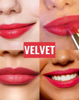 Oulac Coral Red Creamy Matte Lipstick, Soft Satin Finish Lipsticks for Women with Moisturising Formula, Rich Color, Highly Pigmented Enriched with Rose Oil, Vegan & Cruelty-Free| 3.6g (Y02)