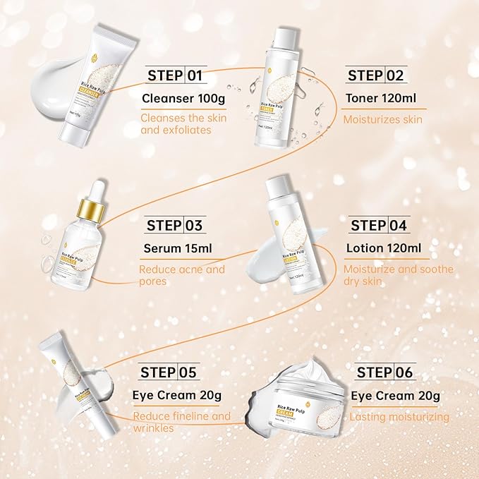 Rice Skin Care Sets For Women, Moisturizing