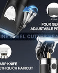 RESUXI Hair Clipper for Men T Blade Zero Gapped Nose Hair Trimmer Set, Professional Cordless Barber Clippers Hair Cutting Machine Haircut Grooming Kit,Black