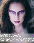 Purple Face Body Paint Stick, Eye Black Stick for Sports, Waterproof Full-Coverage Purple Face Makeup for Halloween Ursula Witch Cheshire Cat Cosplay Makeup