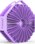 iTokGoK® Premium Silver-Infused Dual-Sided Design 2-in-1 Silicone Body Scrubber for Shower,Body Brush Buffer Scrubber for Men and Women for All Skin, Ergonomic No-Slip Handle, Easy to Clean - (Purple)