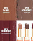 Oulac Color Rich Satin Lipstick Set For Women Nude Brown Lipsticks High Impact Lipcolor Tinted Lip Balm, Nourishing, Satin Finish, Moisturizing Creamy Formula, Vegan Gluten Free (10+12+13)