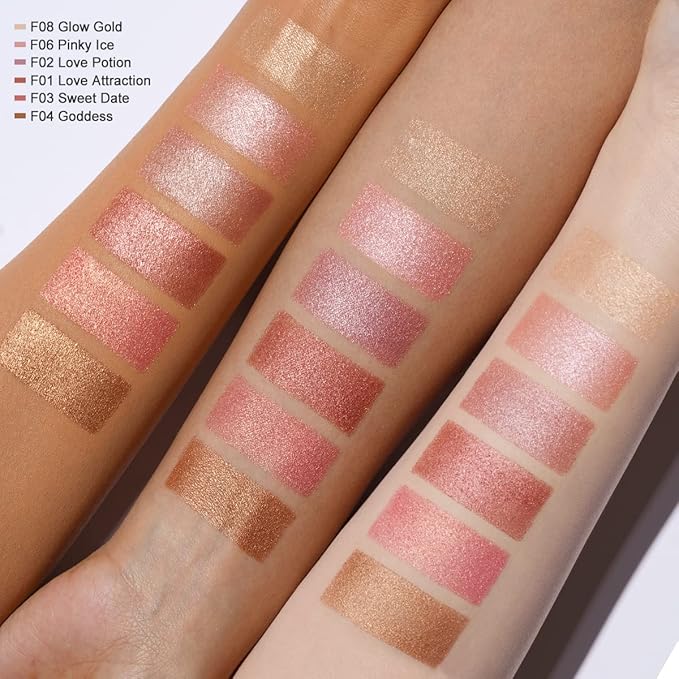 Oulac Luminous Blush Makeup Glow Coral Gold|Powdery Blush 4.8g