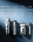Jack & Rose Hair Clippers for Men Set Professional, Cordless Men Hair Trimmer, Electric Shavers, Barber kit, 4 in 1,LED Display, for Nose, Body, Bald Head