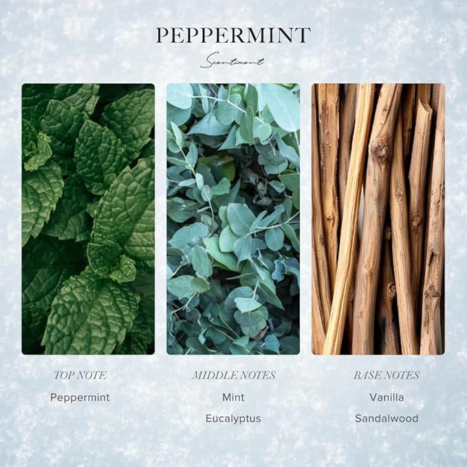 Scentiment - Peppermint Winter Collection Diffuser Oils | Aromatherapy Home Fragrance | Luxurious Scent with Notes of Peppermint, Mint, Vanilla, 500 ml