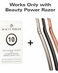 10 Eyebrow Razor Blades - Face Razors for Women & Men, Eyebrow Trimmer Shaper with Precision Cover, Facial Shaver & Dermaplaning Tool for Smooth Skin (Blades)