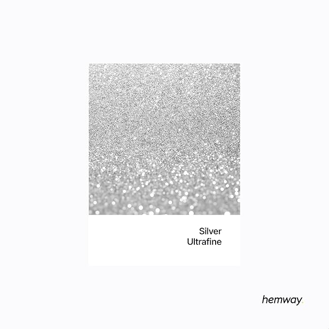 Hemway Eco Friendly Biodegradable Glitter 100g / 3.5oz Bio Cosmetic Safe Sparkle Vegan for Face, Eyeshadow, Body, Hair, Nail and Festival Makeup, Craft - 1/128" 0.008" 0.2mm - Silver