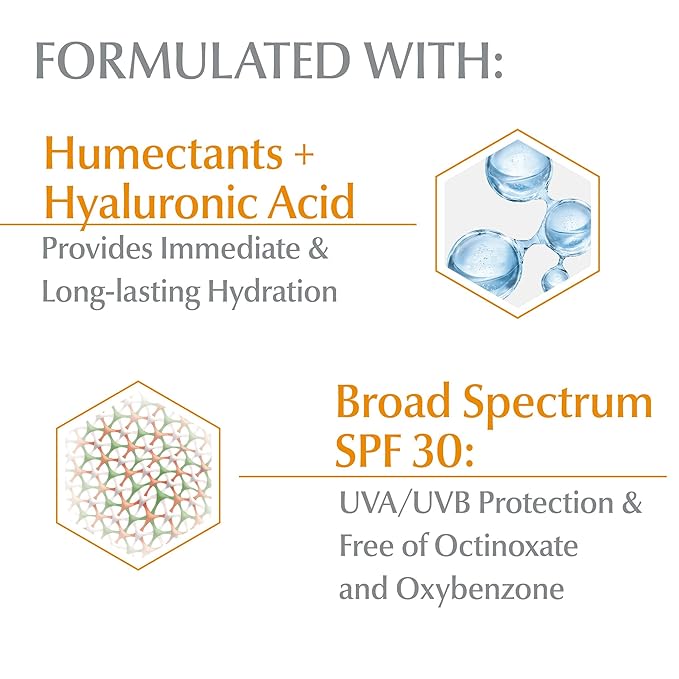 Eucerin Sun Advanced Hydration SPF 30 Sunscreen Lotion, Lightweight Sunscreen with Hyaluronic Acid, Hypoallergenic, Fragrance Free, 5 Fl Oz Tube