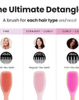 Tangle Teezer Ultimate Detangler Curly Hair Brush, Dry & Wet Hairbrush, Reduces Frizz & Breakage, for 3C to 4C Curly Hair Types, Cyber Lime & Pink