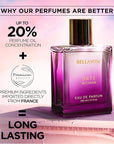 Bella Vita Luxury Date Perfume for Women | Eau De Parfum for Women | Pink Pepper, Red Fruit & Jasmine | Fruity and Floral Long-Lasting EDP Fragrance Scent | 100 ML (3.34 FL. OZ.)