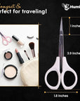 Hair Trimming Scissors Set, Grooming Scissors for Facial Hair, Nose Hair, Mustache, and Beard Grooming, Stainless Steel Eyebrow Scissors