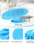 INNERNEED Food-Grade Soft Silicone Body Cleansing Brush Shower Scrubber, Gentle Exfoliating and Massage for All Kinds of Skin (Blue+Dark Green)