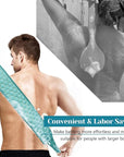 Inmorven Back Scrubber for Shower Exfoliating Body Scrubber 40 inch Double-Sided Back Exfoliator Scrub Towel, Bath Body Brush Widened Back Washer with Handle for Men and Women Green