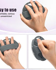 Lymphatic Drainage Silicone Body Scrubber for Shower - Exfoliating Silicone Loofah with Zinc Infused and Stiff Massage Nodes，for Improving Skin Health and Reduces Acne -Dark Gray