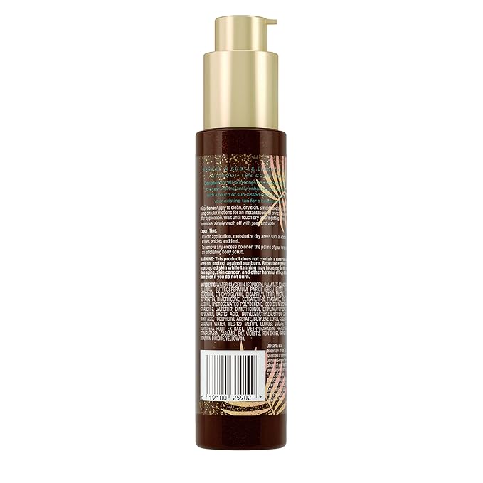 SOL by Jergens Self Tanner Body Bronzer, For All Unique Skin Tones, Sunless Tanning, Wash-off Luminous Body Bronzer, Natural-Looking Self-bronzer and Tan Intensifier for Instant Bronze, 3.4 Ounce