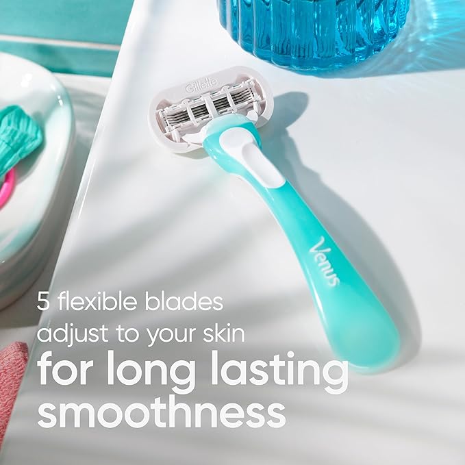 Gillette Venus Extra Smooth Sensitive Disposable Razors for Women with Sensitive Skin, 2 Count (Pack of 2)