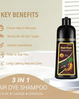 Red Hair Dye Shampoo, Hair Color Shampoo for Women Men, Long Lasting Red Hair Dye, Burgundy Hair Dye, Colors in Minutes, Shampoo Para Pintar el Cabello, Easy to Use, 16.90 Fl Oz