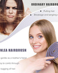 Detangle Hair Brush, Detangling Wet & Dry Spiral Hairbrush for Women, Men, Kids, Vented Detangler for Blow Drying, Glide Through Tangles For All Hair Types (Purple)