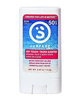 Surface Mineral Face Sunscreen Stick, Dry Touch SPF 50, Broad Spectrum UVA UVB Sun Protection for Kids and Adults, Travel Friendly, Water Resistant for 80 Minutes, Tropical Scent, 0.5oz