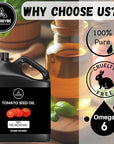 Naturevibe Botanicals Tomato Oil 32 Ounces | 100% Pure and Natural | Great for Skin Care and Hair Care
