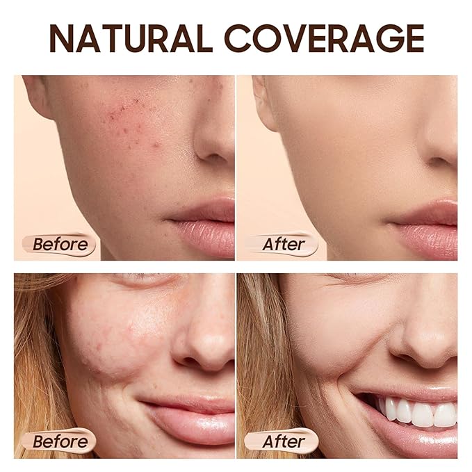 Matte Full Coverage Liquid Foundation - Lightweight & Flawless Oil Control Foundation Makeup, Waterproof and Long-Lasting Skin Foundation Concealer for Dry and Oily Skin, 1 Fl Oz (#103 Warm Peach)