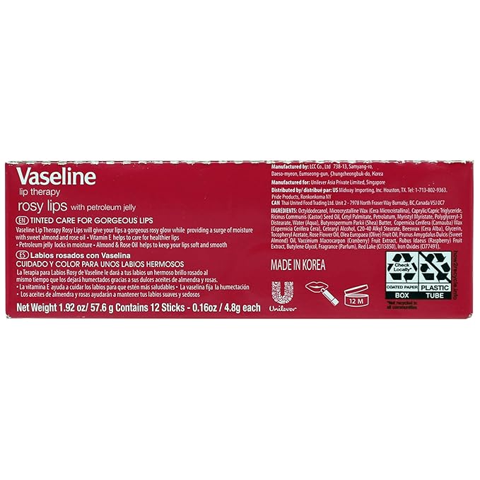 Vaseline Lip Rosy, Fast-Acting Nourishment, Ideal