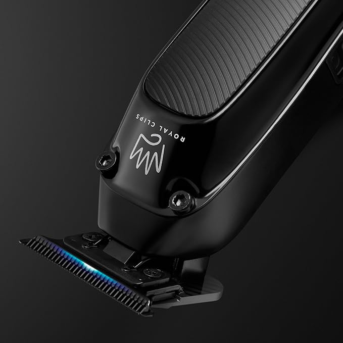 Royal Clips - Fade Kit 2.0 Trimmer - 7200rpm Professional Hair Trimmer for Men - Zero-Gap DLC Blade - Cordless & Rechargeable - Barber and Home Use - Anti-Slip Grips (Black)