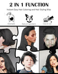 Black Temporary Hair Color Wax, Instant Natural Hairstyle Cream Dye, Washable Styling Pomadesfor Men Girls Women Youth, Disposable Coloring Mud for Party Cosplay DIY Halloween