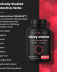 Kidney Cleanse Detox & Repair | 22-In-1 Kidney Health Supplement | Extra Strength 50:1 Cranberry Extract with Bioperine for Increased Absorption | Kidney & Urinary Tract Support & Flush Formula