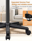 Black Salon Tray Height Adjustable Hair Color Tray with Wheels for Spa or Home Use