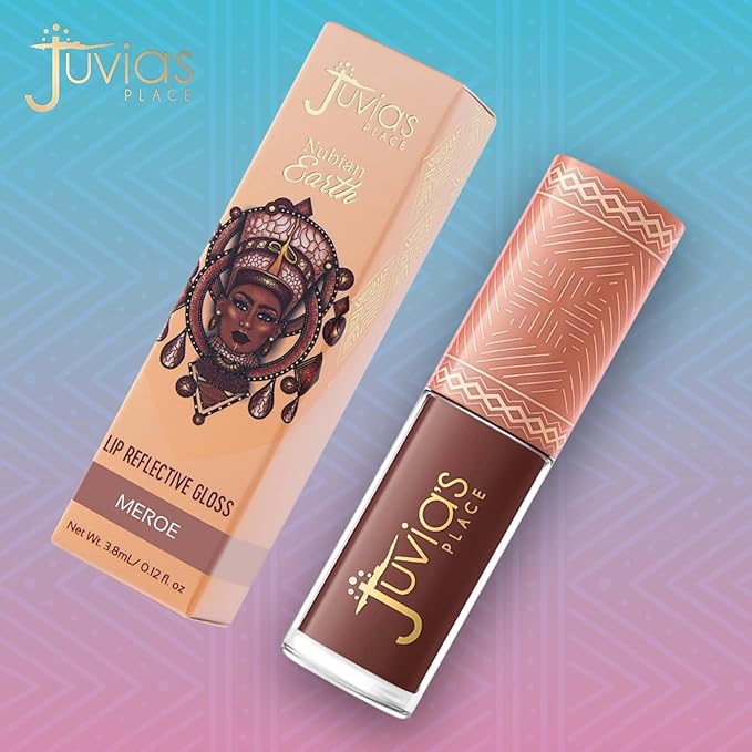Juvia's Place Nubian Earth Lip Reflect Lip Gloss Meroe - Non-sticky Lip Makeup, Hydrating, Tinted Lip Gloss, Shine & Glow Lip Makeup, Beauty & Personal Care Products for Lips