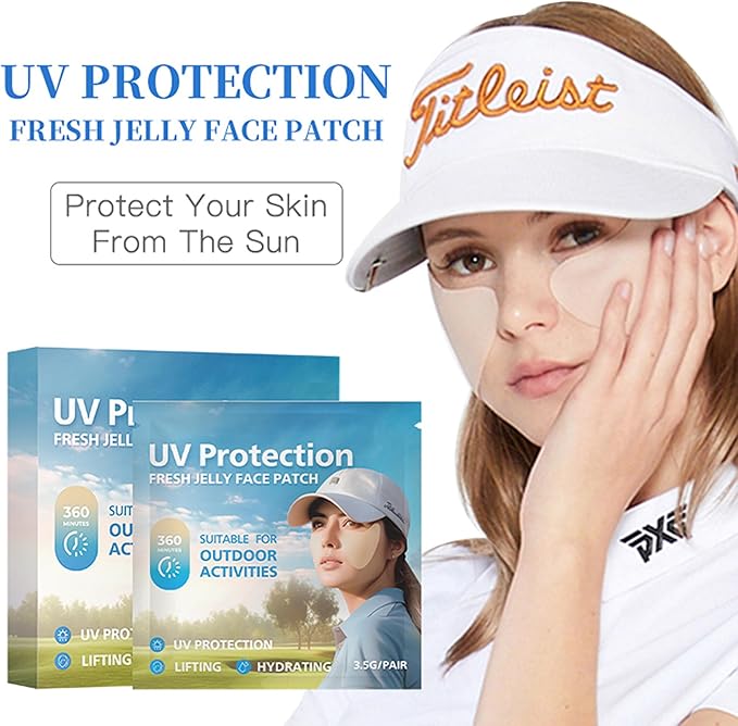 5 Pairs UV Protective Face Patch, Sunscreen Face Patch for Eye Golf Sunscreen Patches Moisturizing Sunl Protection Stickers for Summer Outdoor, Outdoor Sports Golf Accessories