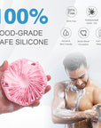 Silicone Body Scrubber,Exfoliating Body Scrubbers for use in Shower,Silicone Body Brush for Showering and Anti-Slippery Handles for All Skin Types,Eco Friendly Shower Scrubber for Body (Baby Blue)