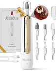 MelodySusie Professional Manicure Pedicure Kit,8-in-1 Electric Nail Drill Set with 5 Speeds,Rechargeable Cordless E-File with 360° LED Light,Perfect Hand Foot Care Trimmer Polish Tools - PC760G