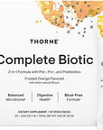 THORNE - Complete Biotic - Probiotic, Prebiotic & Postbiotic for Women, Men & Kids - Supports Gut, Digestive & Immune Health* - Occasional Constipation, Diarrhea, Gas & Bloating Relief* - 30 Servings
