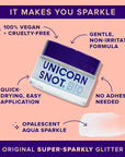 Unicorn Snot Face & Body BIO Glitter - Cosmetic-Grade Holographic Glitter Gel - Plant-Based Makeup for Festivals, Raves, Anime Cosplay - Safe for Face, Easy Application & Removal (Galaxy)
